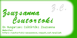 zsuzsanna csutortoki business card